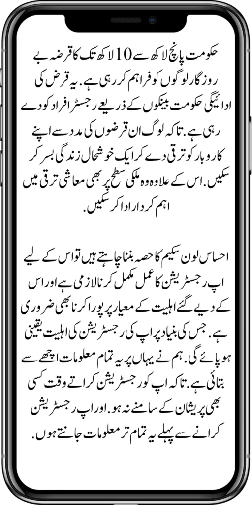 8171 Approved Ehsaas Loan Scheme