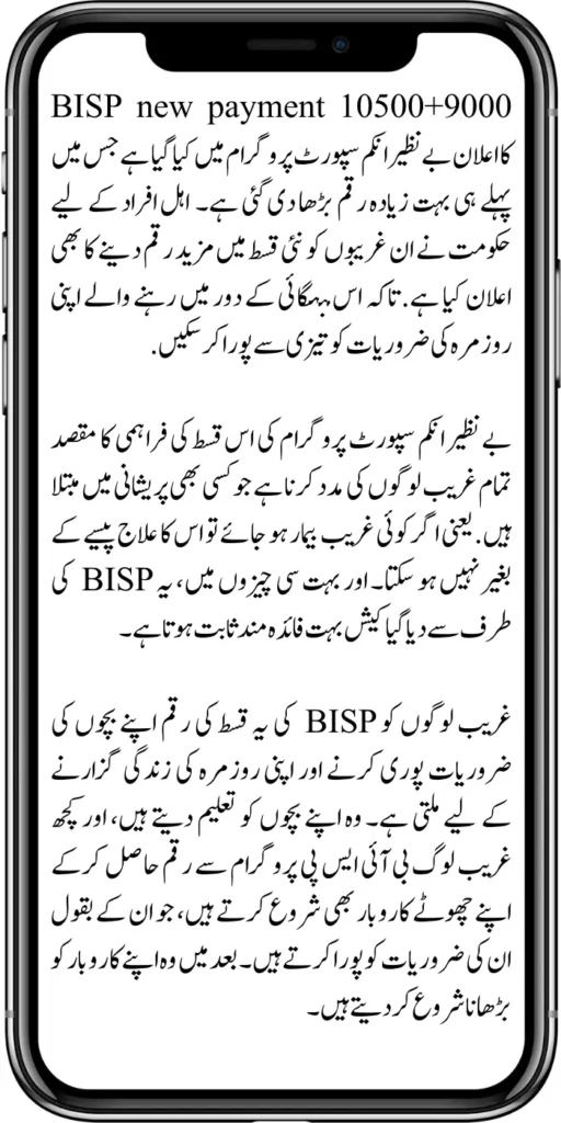 BISP New Payment