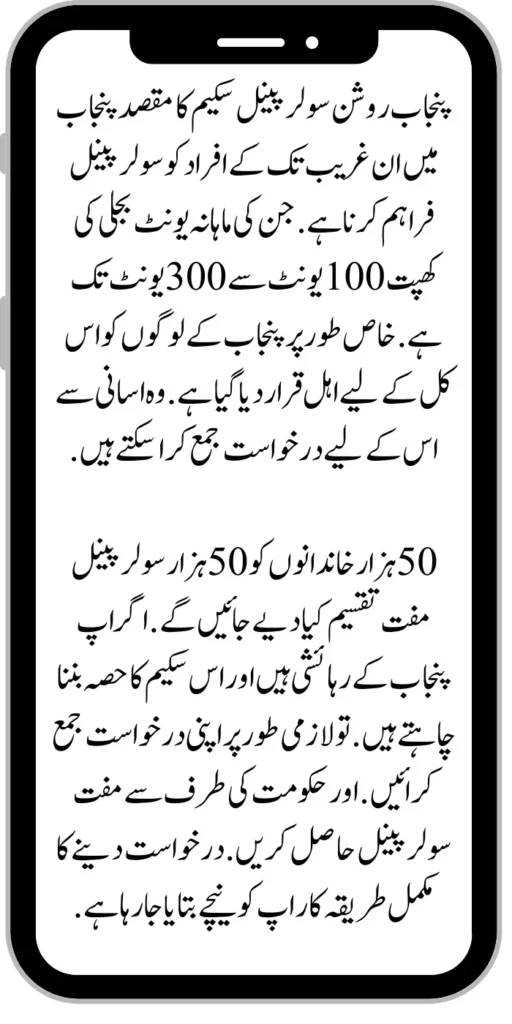 Punjab Roshan Solar Panel Scheme