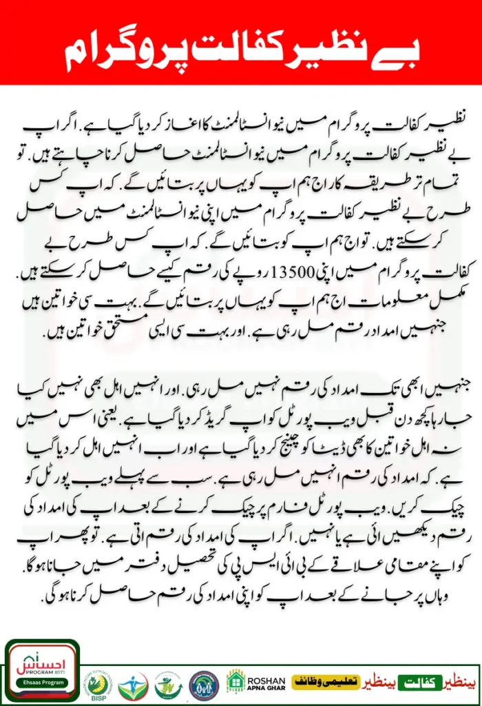 Benazir Kafalat Program 2024: How to Check Eligibility via CNIC –