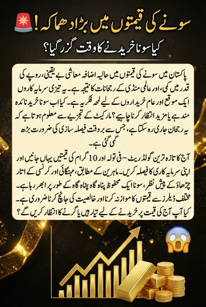 Gold Rate in Pakistan Today – Updated Tola, Gram & 10 Gram Prices with Market Surge Analysis