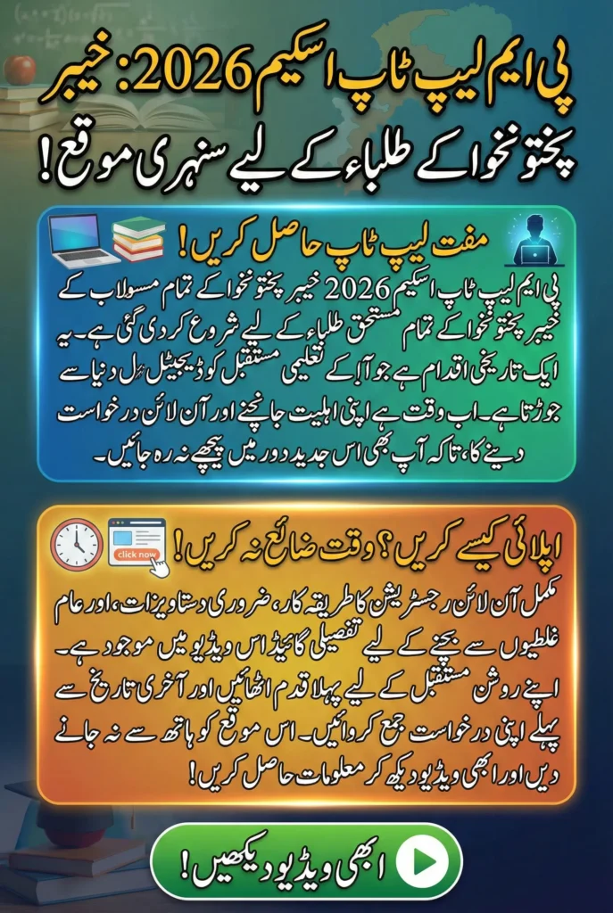 PM Laptop Scheme 2026 Launched in KP – Apply Online Now