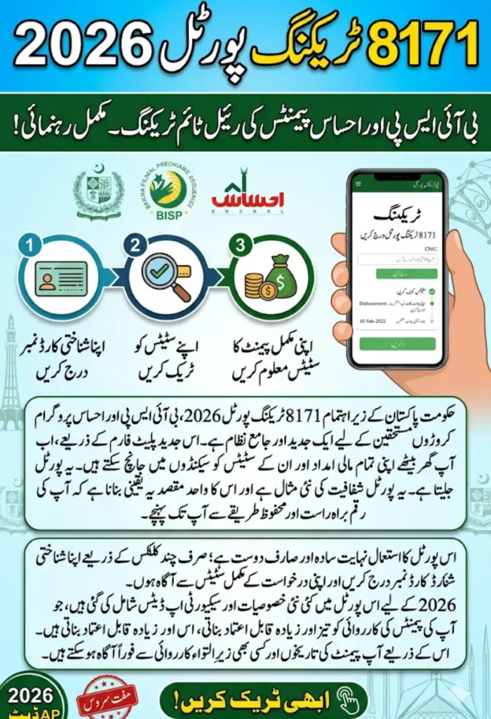 8171 Tracking Portal 2026 Track Your BISP & Ehsaas Payments in Real Time8171 Tracking Portal 2026 Track Your BISP & Ehsaas Payments in Real Time